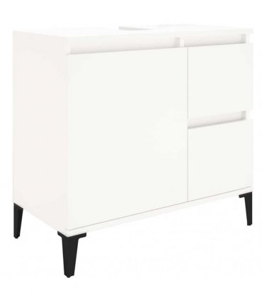 vidaXL Bathroom Cabinet | White | Engineered wood, metal | Medium