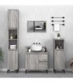 vidaXL Bathroom Cabinet | Grey Sonoma | Engineered Wood, Metal | Standard