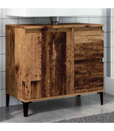 vidaXL Sink Cabinet Old Wood 65x33x60 cm Engineered Wood — V0672039565