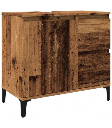 vidaXL Sink Cabinet Old Wood 65x33x60 cm Engineered Wood — V0672039565