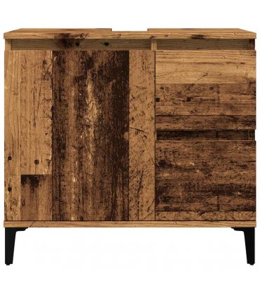 vidaXL Sink Cabinet Old Wood 65x33x60 cm Engineered Wood — V0672039565