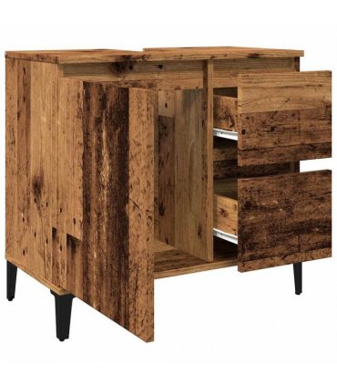 vidaXL Sink Cabinet Old Wood 65x33x60 cm Engineered Wood — V0672039565
