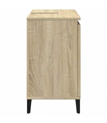 vidaXL Bathroom Cabinet | Sonoma oak | Engineered wood, metal | Medium