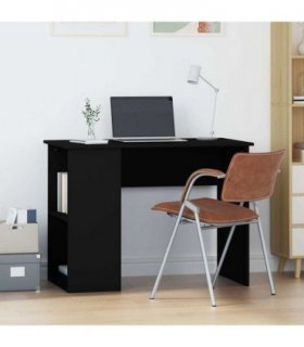 vidaXL Desk Black 100x55x75 Engineered Wood