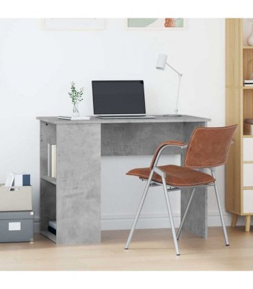 vidaXL Desk Concrete Grey 100x55x75 Engineered Wood