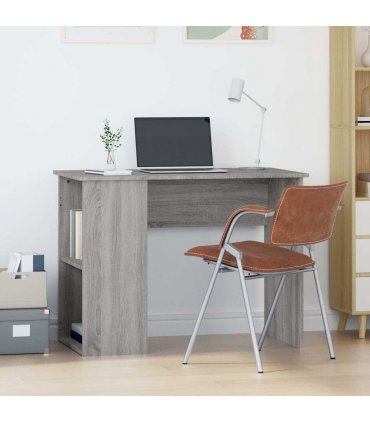 vidaXL Desk Grey Sonoma 100x55x75 cm Engineered Wood