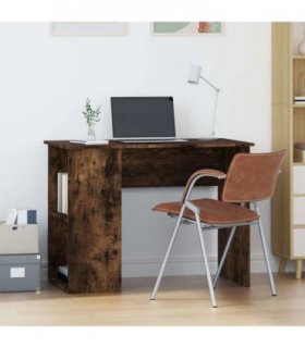 vidaXL Desk Smoked Oak 100x55x75 cm Engineered Wood