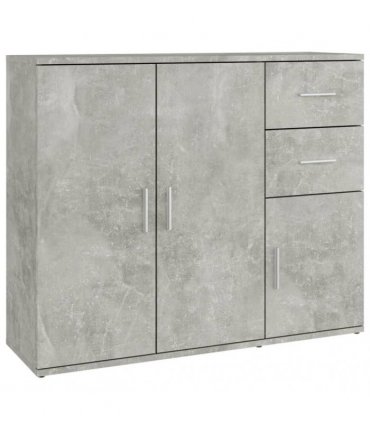 vidaXL Sideboard Concrete Grey 91x29.5x75 cm Engineered Wood