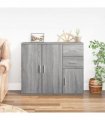 vidaXL Sideboard Grey Sonoma 91x29.5x75 cm Engineered Wood