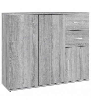 vidaXL Sideboard Grey Sonoma 91x29.5x75 cm Engineered Wood