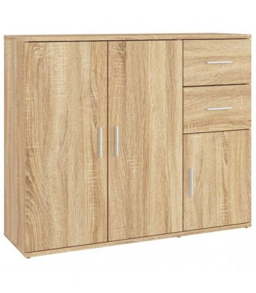 vidaXL Sideboard Sonoma Oak 91x29.5x75 cm Engineered Wood