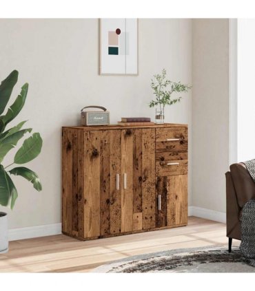 vidaXL Sideboard Old Wood 91x29.5x75 cm Engineered Wood