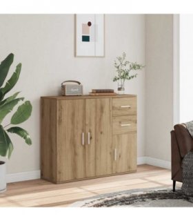 vidaXL Sideboard Artisan Oak 91x29.5x75 cm Engineered Wood