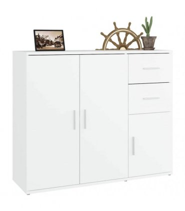 vidaXL Sideboard White 91x29.5x75 cm Engineered Wood