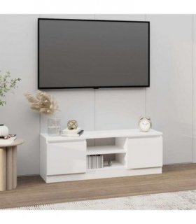 vidaXL TV Cabinet with Door White 102x30x36 cm