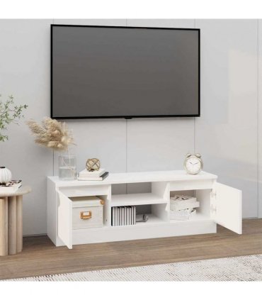 vidaXL TV Cabinet with Door White 102x30x36 cm