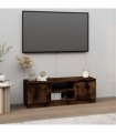 vidaXL TV Cabinet with Door Smoked Oak 102x30x36 cm