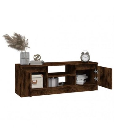 vidaXL TV Cabinet with Door Smoked Oak 102x30x36 cm