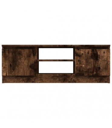 vidaXL TV Cabinet with Door Smoked Oak 102x30x36 cm