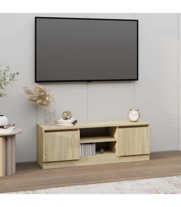 vidaXL TV Cabinet with Door Sonoma Oak 102x30x36 cm