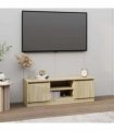 vidaXL TV Cabinet with Door Sonoma Oak 102x30x36 cm