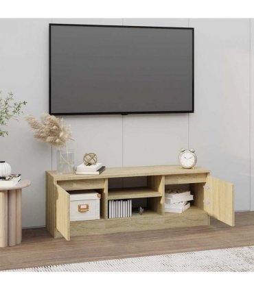 vidaXL TV Cabinet with Door Sonoma Oak 102x30x36 cm