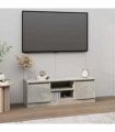 vidaXL TV Cabinet with Door Concrete Grey 102x30x36 cm
