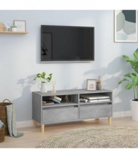 vidaXL TV Cabinet Concrete Grey 100x34.5x44.5 cm Engineered Wood
