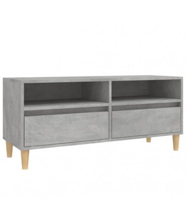 vidaXL TV Cabinet Concrete Grey 100x34.5x44.5 cm Engineered Wood