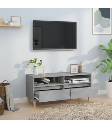 vidaXL TV Cabinet Concrete Grey 100x34.5x44.5 cm Engineered Wood
