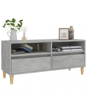 vidaXL TV Cabinet Concrete Grey 100x34.5x44.5 cm Engineered Wood