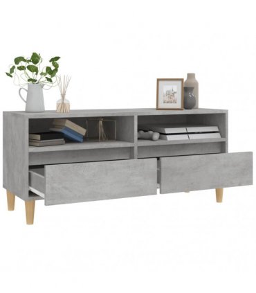 vidaXL TV Cabinet Concrete Grey 100x34.5x44.5 cm Engineered Wood