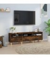 vidaXL TV Cabinet Smoked Oak 150x30x44.5 cm Engineered Wood