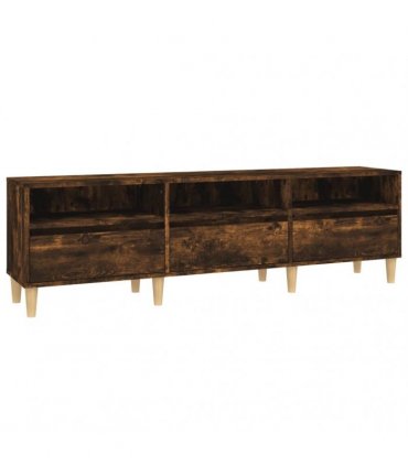 vidaXL TV Cabinet Smoked Oak 150x30x44.5 cm Engineered Wood