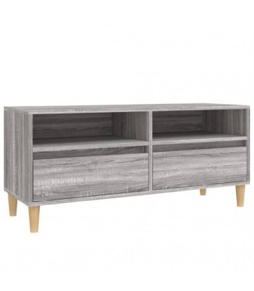 vidaXL TV Cabinet Grey Sonoma 100x34.5x44.5 cm Engineered Wood