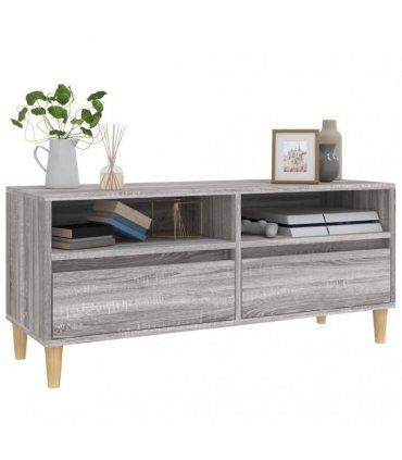 vidaXL TV Cabinet Grey Sonoma 100x34.5x44.5 cm Engineered Wood