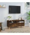 vidaXL TV Cabinet Smoked Oak 100x34.5x44.5 cm Engineered Wood