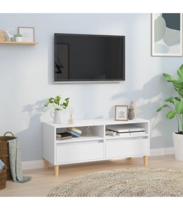 vidaXL TV Cabinet White 100x34.5x44.5 cm Engineered Wood