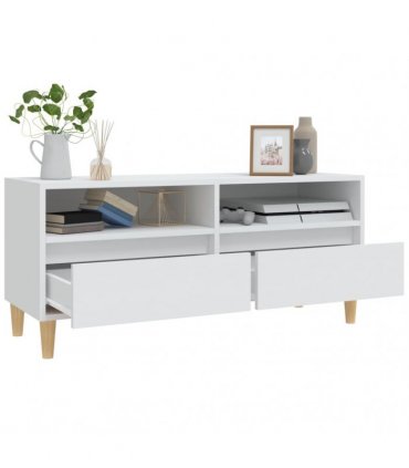 vidaXL TV Cabinet White 100x34.5x44.5 cm Engineered Wood