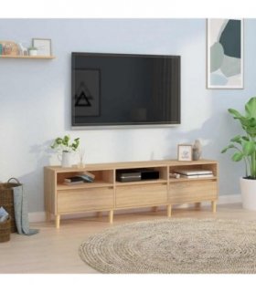 vidaXL TV Cabinet Sonoma Oak 150x30x44.5 cm Engineered Wood