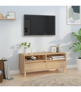 vidaXL TV Cabinet Sonoma Oak 100x34.5x44.5 cm Engineered Wood