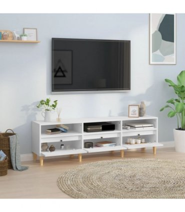 vidaXL TV Cabinet White 150x30x44.5 cm Engineered Wood