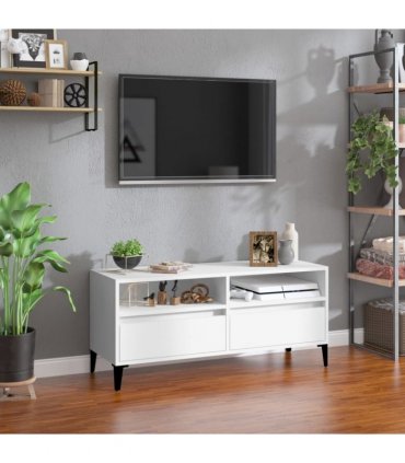 vidaXL TV Cabinet White 100x34.5x44.5 cm Engineered Wood — V0672039613