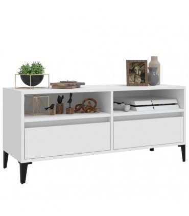 vidaXL TV Cabinet White 100x34.5x44.5 cm Engineered Wood — V0672039613