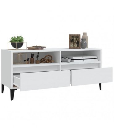 vidaXL TV Cabinet White 100x34.5x44.5 cm Engineered Wood — V0672039613