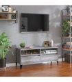 vidaXL TV Cabinet Grey Sonoma 100x34.5x44.5 cm Engineered Wood — V0672039614