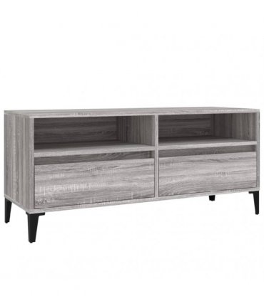 vidaXL TV Cabinet Grey Sonoma 100x34.5x44.5 cm Engineered Wood — V0672039614
