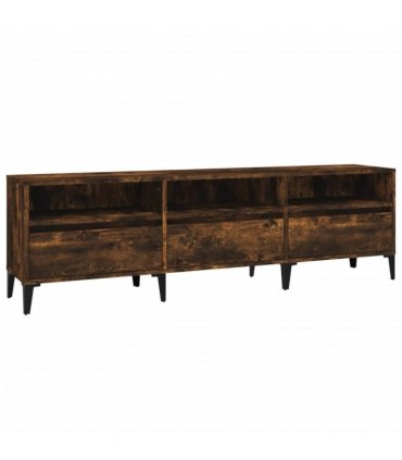 vidaXL TV Cabinet Smoked Oak 150x30x44.5 cm Engineered Wood — V0672039615
