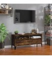 vidaXL TV Cabinet Smoked Oak 100x34.5x44.5 cm Engineered Wood — V0672039616