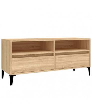 vidaXL TV Cabinet Sonoma Oak 100x34.5x44.5 cm Engineered Wood — V0672039617